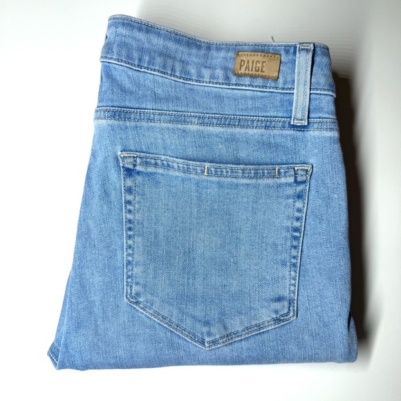 Paige Women's Skyline Ankle Peg Light Blue Distressed Jeans Size- 29 - Picture 10 of 11